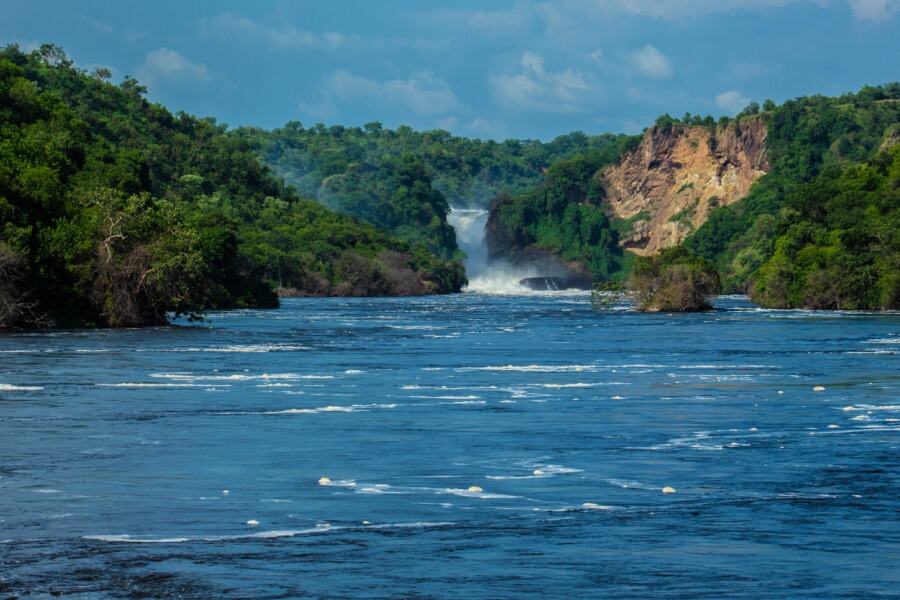 The Nile rushing below Murchison Falls